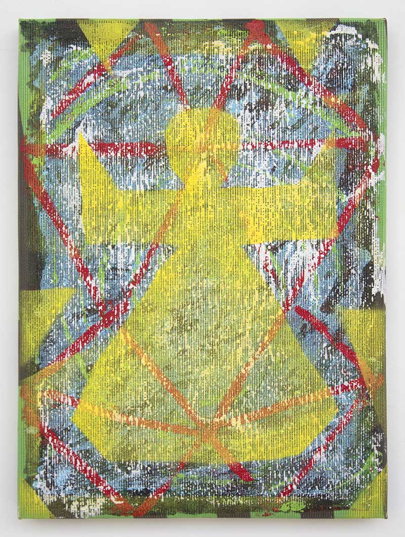 Jonathan Kelly - Tanit 3 - Acrylic on Polyester Mesh - 35x47cm